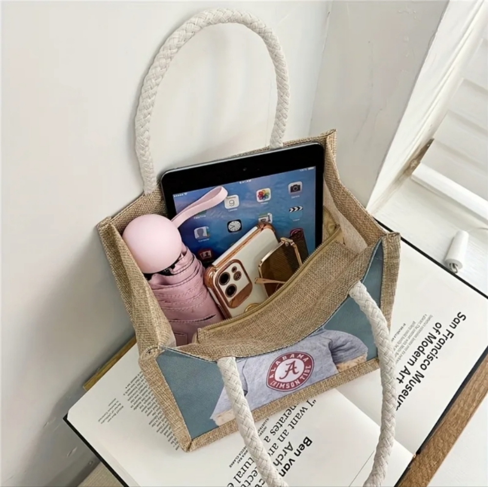 Cartoon Bear small canvas bag "University of Alabama" - Picture 4 of 10